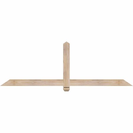Ekena Millwork Eugene Smooth Timber Gable Bracket, Douglas Fir, 72"W x 24"H x 1 1/2"D x 3 1/2"F, 8/12 Pitch GBW072X24X0204EUG00SDF